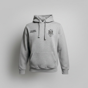 Grauer Hoodie mit Kapuze und Kängurutasche – Komfort Fit