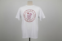 Kurzärmliges Damen Shirt mit „Designed in Paradies“ Aufdruck