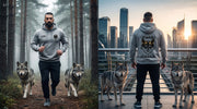 Grauer Hoodie mit Kapuze und Kängurutasche – Komfort Fit